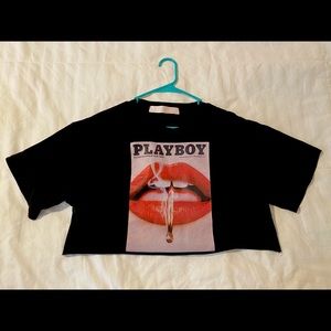 Missguided x playboy crop top